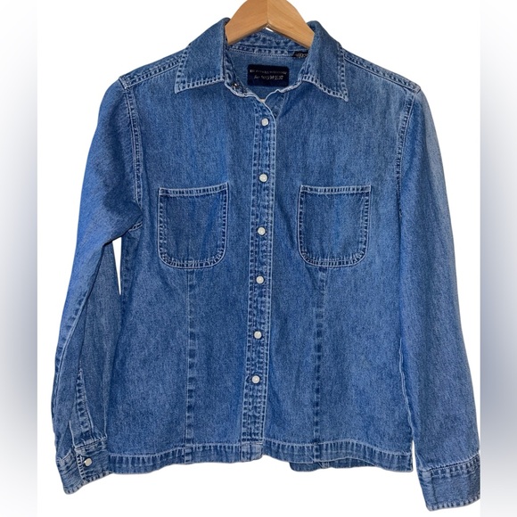 The Apparel Workshop Tops - Denim Shirt Western Core Snap Button 100% Cotton Women’s Small